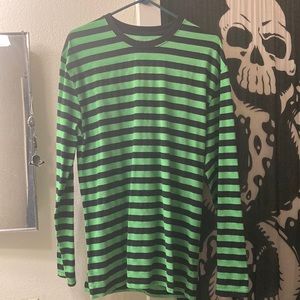 Black and green stripped long sleeve